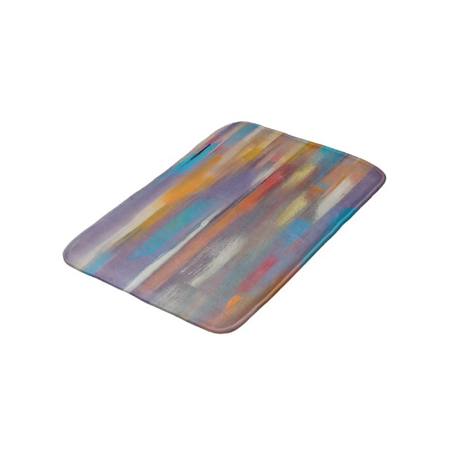 Colorful paint streaks  bath mat (Angled)