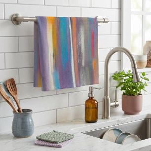 Colorful paint streaks  kitchen towel