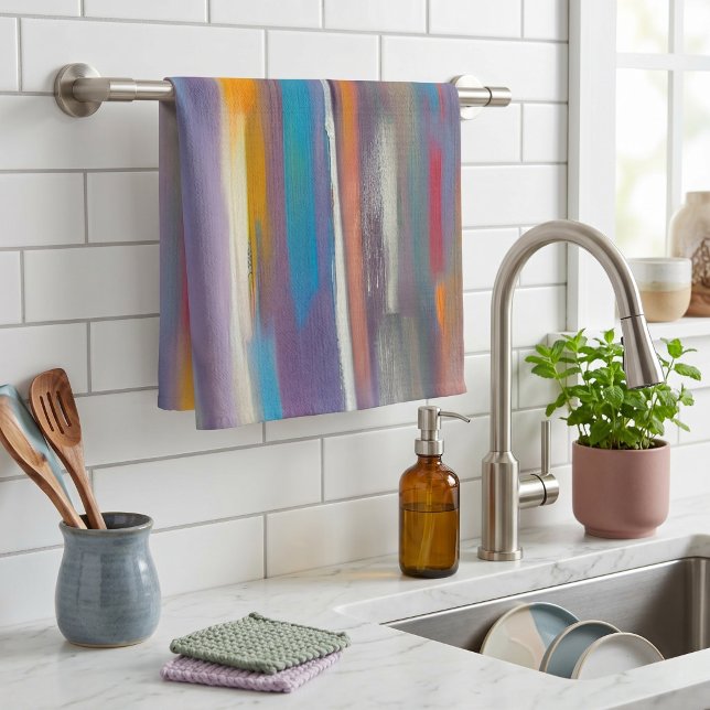 Colorful paint streaks  kitchen towel (Creator Uploaded)