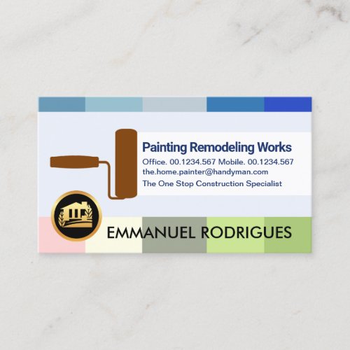 Colorful Paint Strips Painter Service Business Card