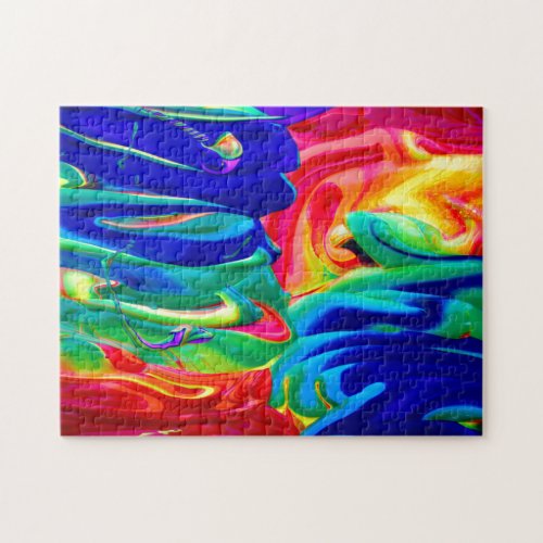 Colorful Paint Strokes Blended Jigsaw Puzzle