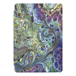 colorful paint swirl floral abstract iPad pro cover