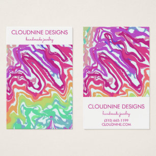 Colorful Paint Swirls Earring Necklace Jewelry