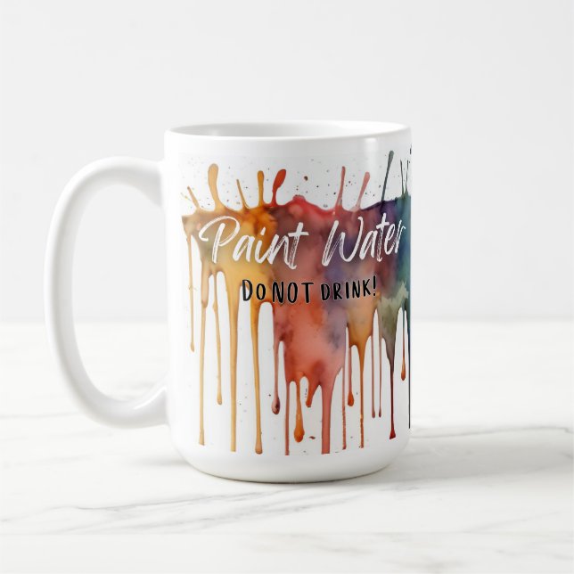 Colorful Paint Water Mug - Funny Artist Gift (Left)