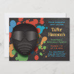 Colorful Paintball Birthday Party Invitation at Zazzle