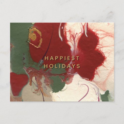 Colorful Painted Abstract Happiest Holiday