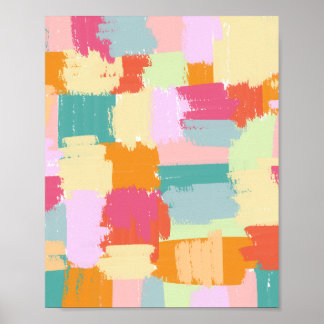 Colorful Painted Blocks Poster
