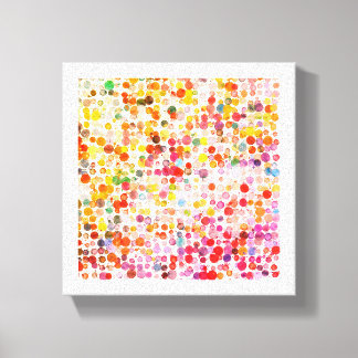 Colorful Painted Dots Pattern Canvas Art Piece