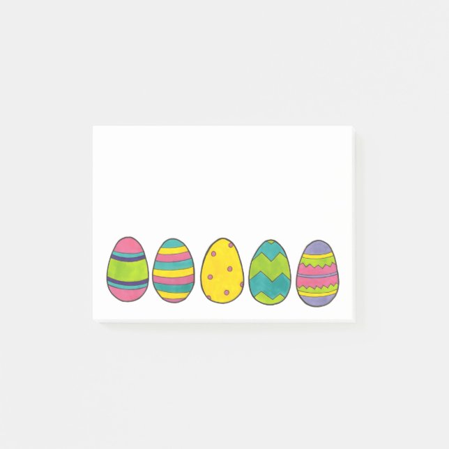 Colorful Painted Easter Basket Egg Eggs Post-It Post-it Notes (Front)