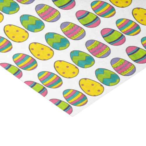 Colorful Painted Easter Basket Egg Hunt Springtime Tissue Paper