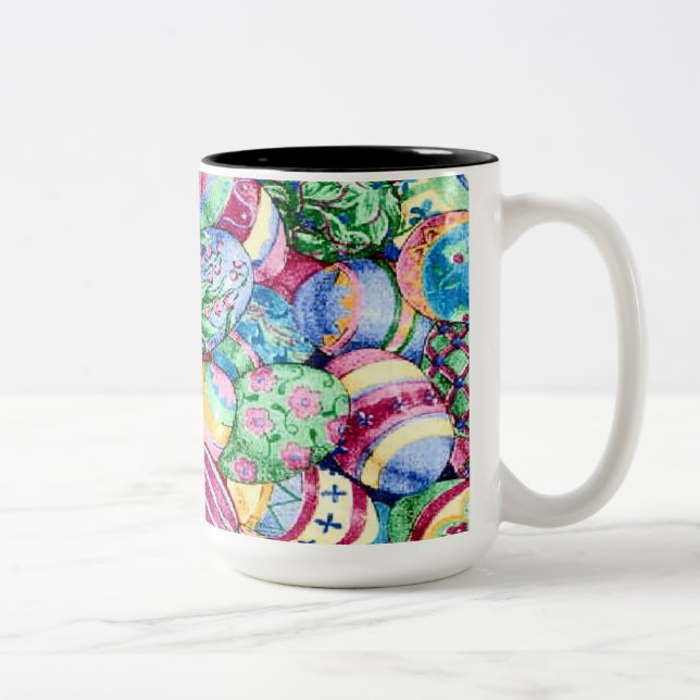 Colorful Painted Easter Eggs Coffee Mug (Right)