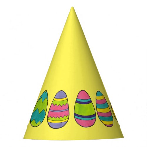 Colorful Painted Easter Eggs Egg Hunt Happy Easter Party Hat