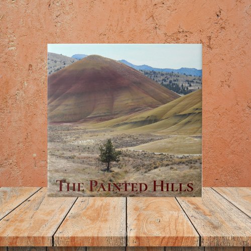 Colorful Painted Hills Landscape Ceramic Tile