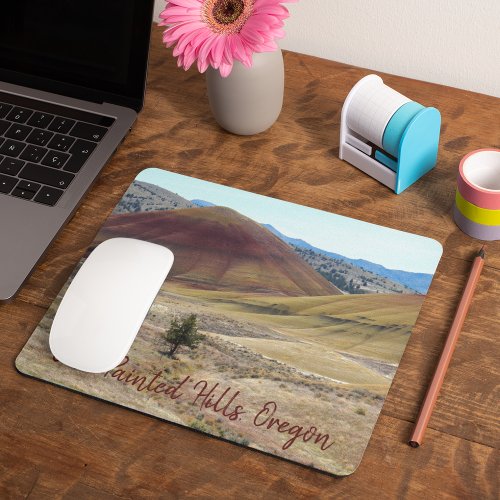 Colorful Painted Hills Landscape Mouse Pad