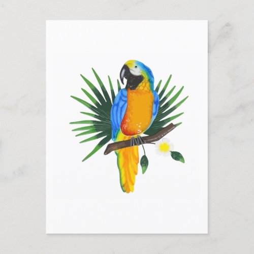 Colorful Painted Parrot Postcard