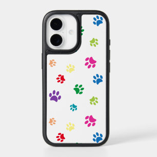 Colorful Painted Paw Prints iPhone 17 Case