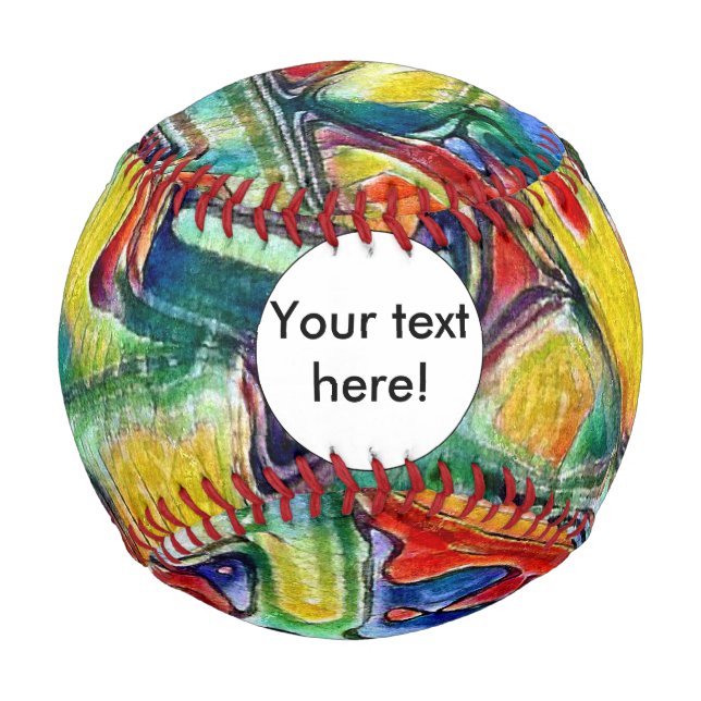 Colorful painted shapes baseball (Front)