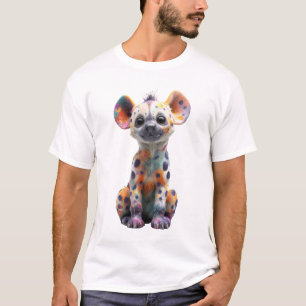 Colorful Painted Spotted Hyena Cub Men T-Shirt