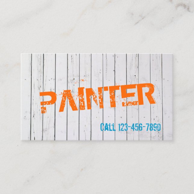 Colorful Painted Wall Painting Business Card (Front)