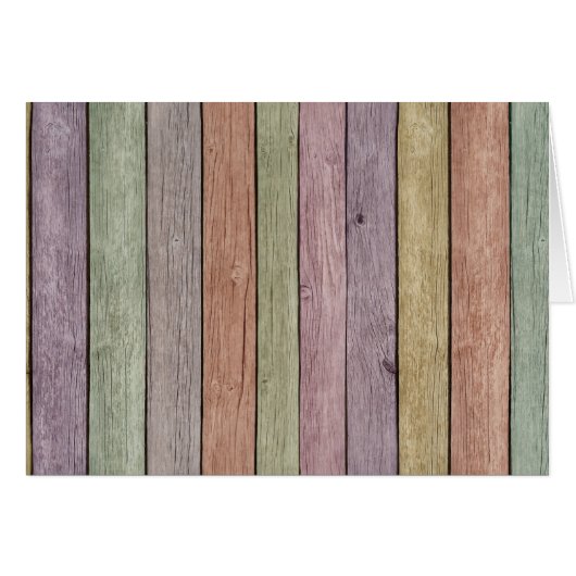 Colorful Painted Weathered Wood Cards (Front Horizontal)