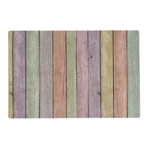 Colorful Painted Weathered Wood Placemat