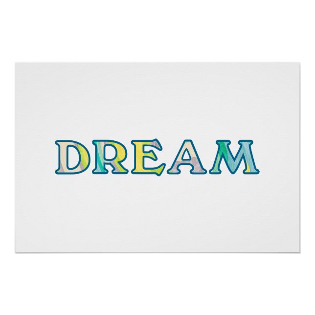 Colorful Painterly DREAM Typography Poster (Front)