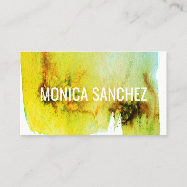Colorful painting abstract business card design (Front)