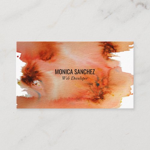 Colorful painting abstract business card design