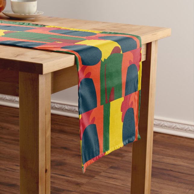 Colorful Painting Abstract  Short Table Runner (In Situ)