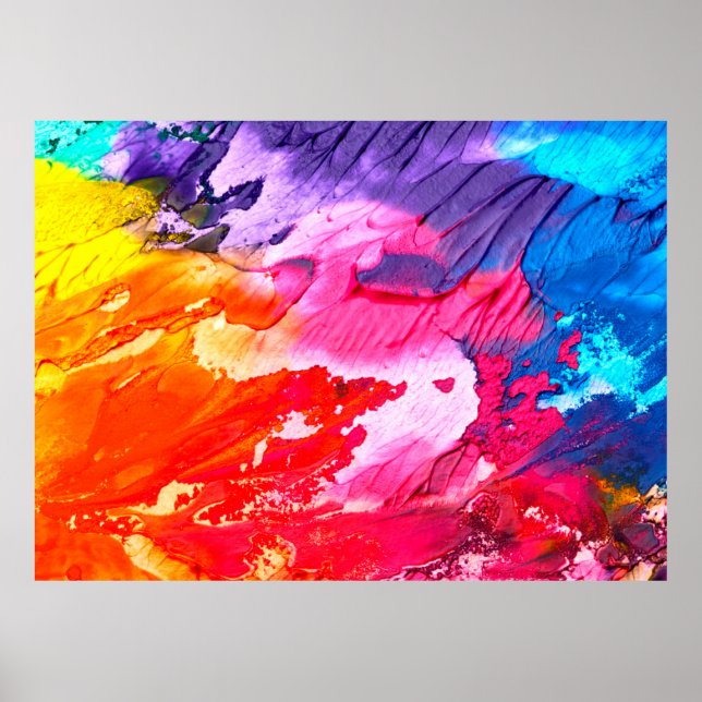 Colorful painting background poster (Front)