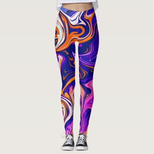 Colorful Painting  Best fine art modern abstract Leggings