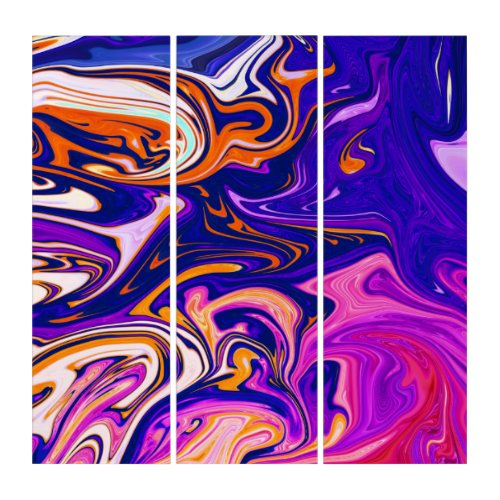 Colorful Painting  Best fine art modern abstract Triptych