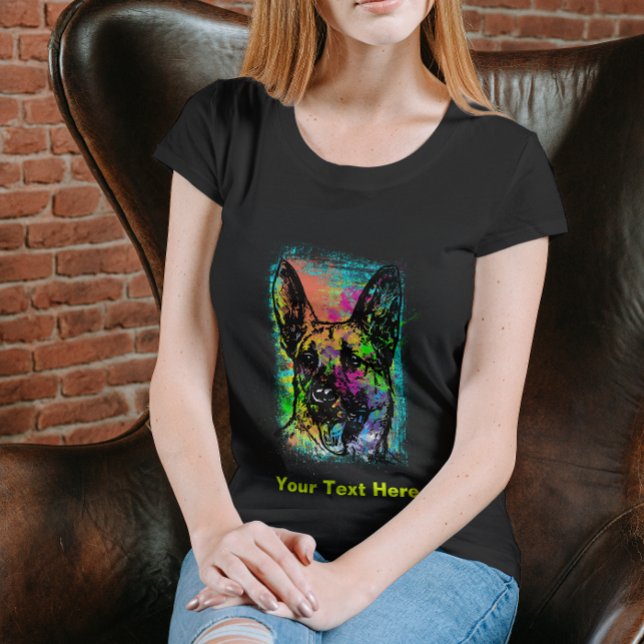 Colorful Painting Dog T-Shirt (Creator Uploaded)