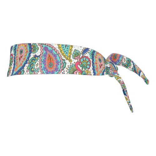 Colorful Paisley Abstract Groovy  Tie Headband