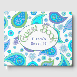 Colorful Paisley All Purpose Custom Guest Book