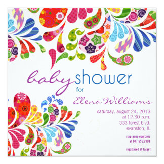 Colorful Baby Shower Invitations 1