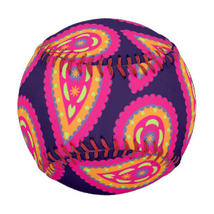 Colorful Paisley Baseball