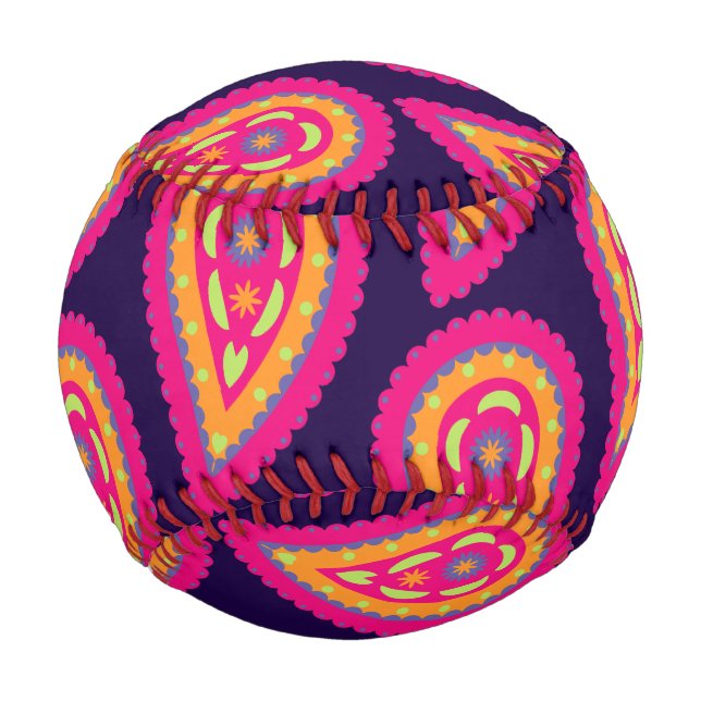 Colorful Paisley Baseball (Front)