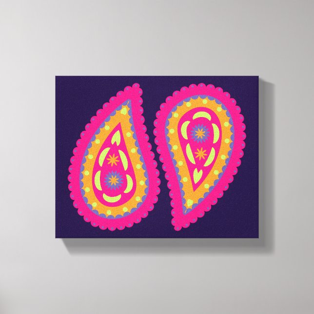 Colorful Paisley Canvas Print (Front)