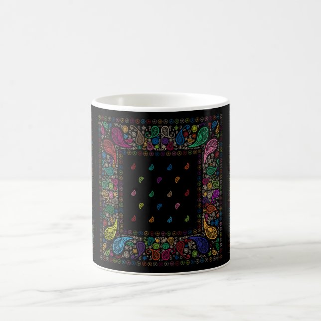 Colorful Paisley Design Coffee Mug (Center)