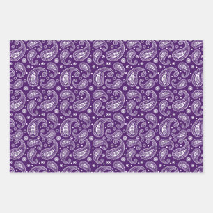 Colorful Paisley Design Wrapping Paper Sheets