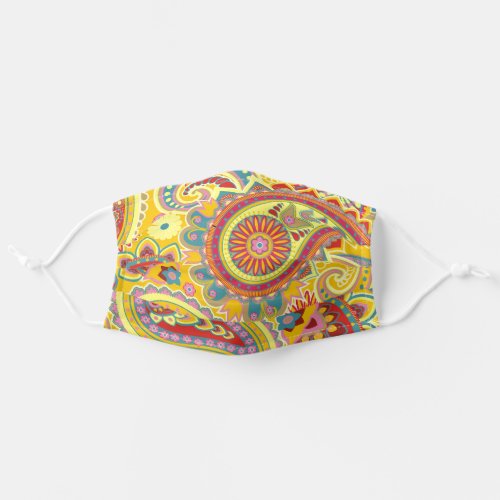 Colorful Paisley Floral Stylish Modern Pattern Adult Cloth Face Mask