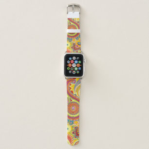 Colorful Paisley Floral Stylish Modern Pattern Apple Watch Band
