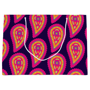 Colorful Paisley Large Gift Bag