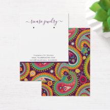 Colorful Paisley Modern Pattern Earring Background