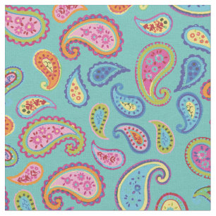 Colorful Paisley Moroccan Kids Room Decor Fabric