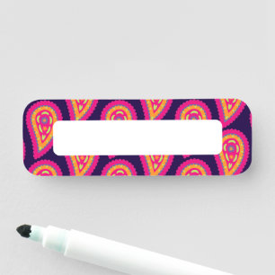 Colorful Paisley Name Tag