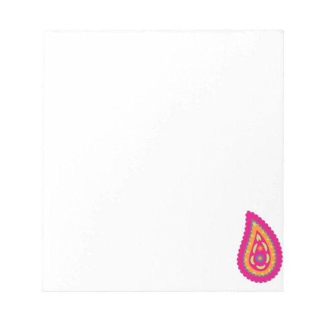 Colorful Paisley Notepad (Front)