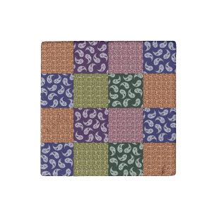 Colorful Paisley Patchwork Pattern Magnet