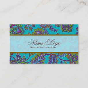 Colorful Paisley Pattern 4 Business Card